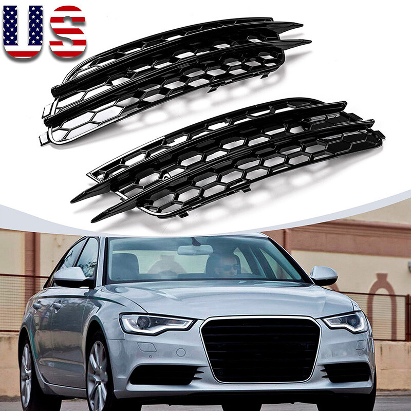 Auto Mistlampen Grill Cover Voor Audi A6 C7 2016-2018 Auto Mistlampen Grill Cover Voor Audi A6 C7 2016-2018