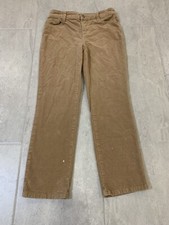 Womens Petite 6PS St. John  s Bay Brown Corduroy Stretch Straight Leg Pants 28X26