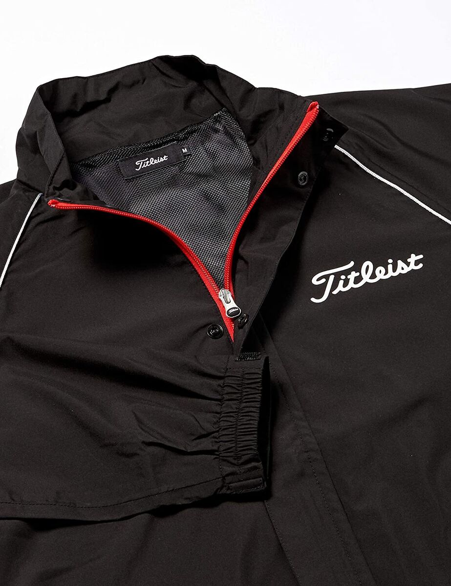 Titleist JAPAN Golf Stratch Rain Wear Jacket Pants set Black Titleist JAPAN Golf Stratch Rain Wear Jacket Pants set Black