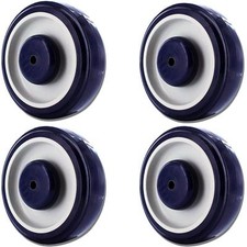 5" Shopping Cart Replacement Wheels - Set of 4 - 5/16" Bore - 250 lbs Each