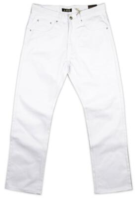 Men's Access Solid Basic Twill Jeans White Slim Straight AP14011 Size 32 to 44