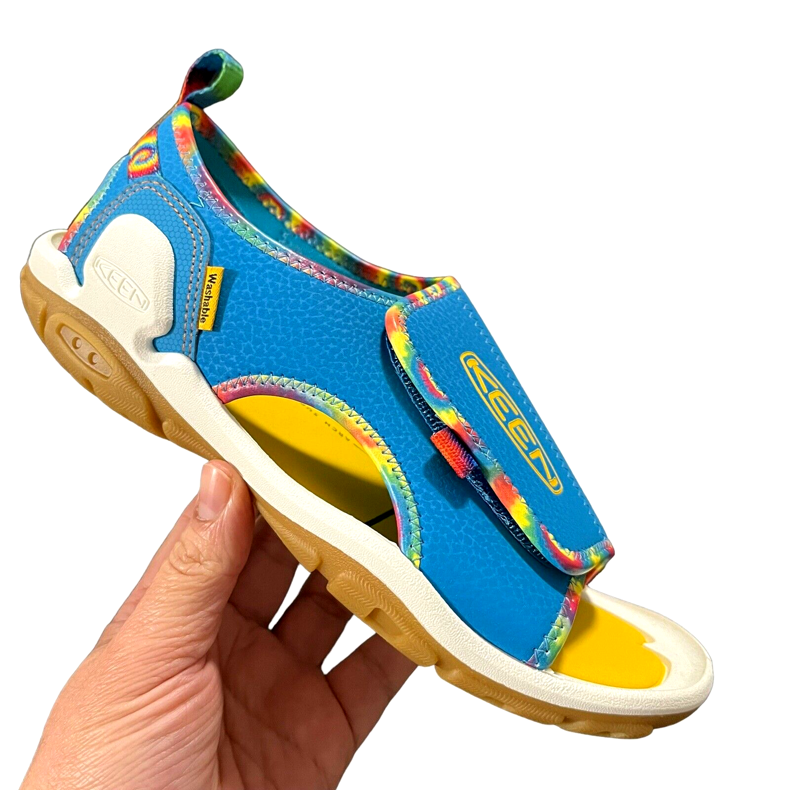 Sandali sportivi outdoor KEEN giovani ragazze taglia 4 blu tie dye regolabili lavabili