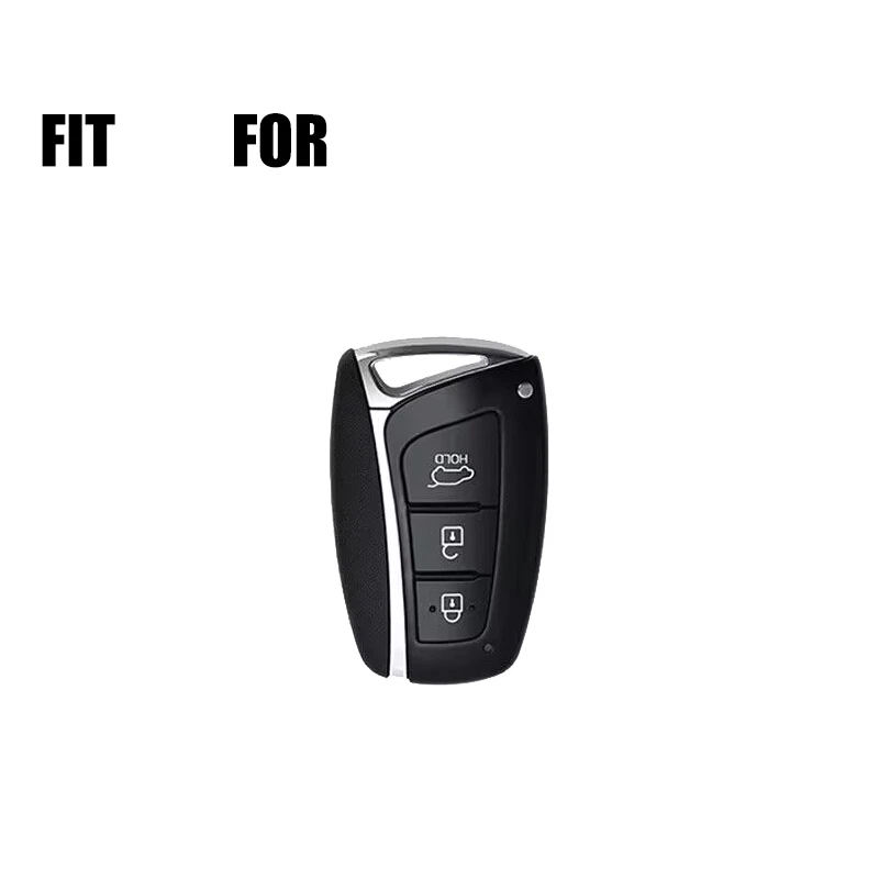 Funda de cuero real para llave de coche para Hyundai Santa Fe Sonata Elantra Ix35 Tucson Foto 2 de 4