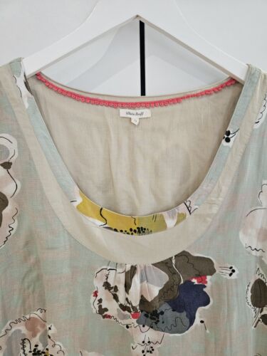 White Stuff ‘To Be’ Green Floral Longline Tunic/Short Dress Lined Size UK 14 - Picture 2 of 11