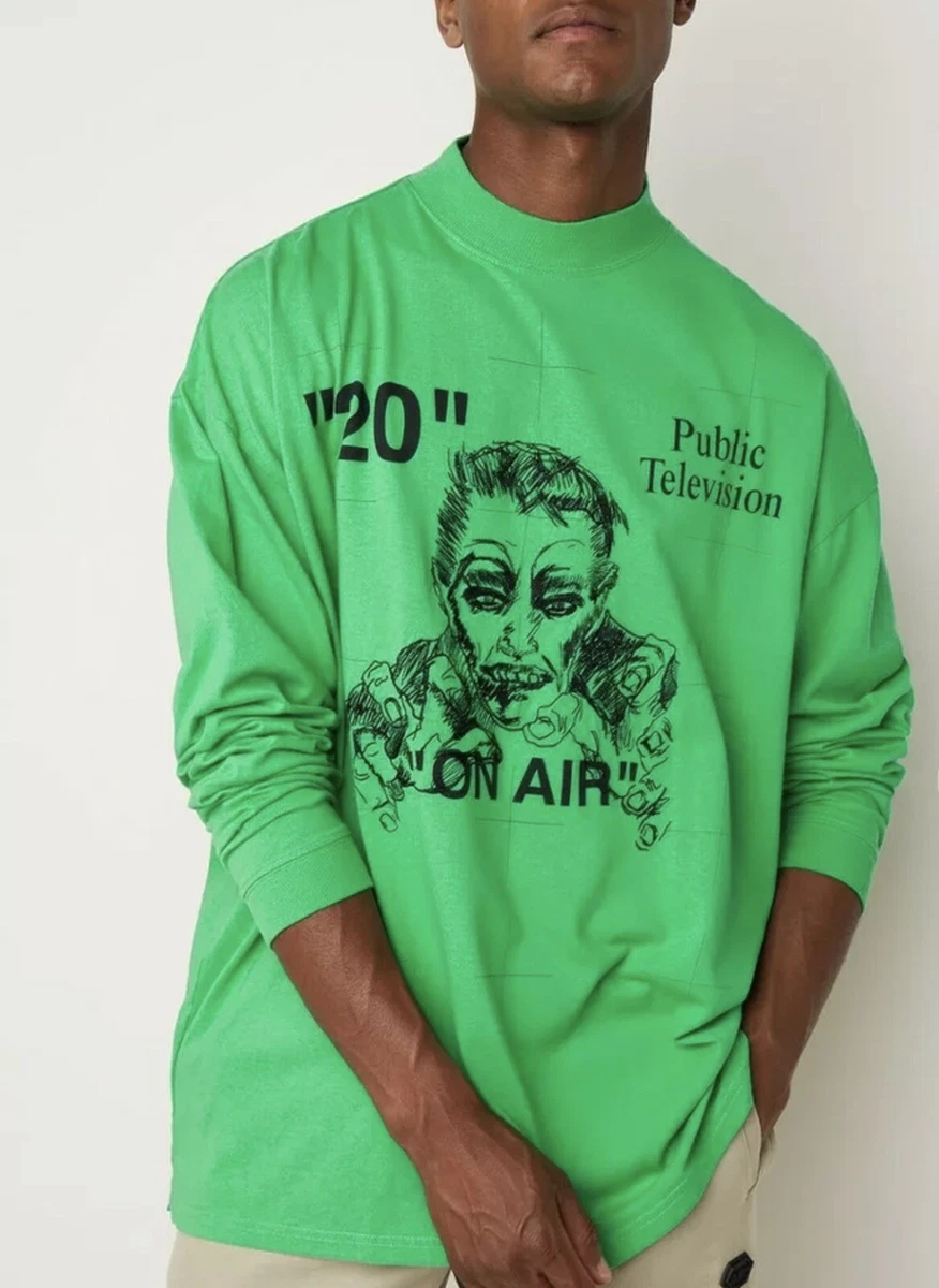 大得価通販 Off-White 2019aw PUBLIC TELEVISION ロンT gEovJ