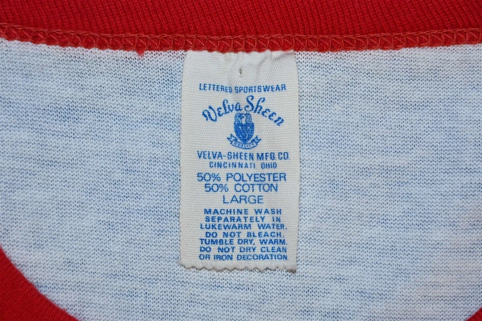 老式 70 年代 Graduating Class of 1975 卡通戒指 红色 白色 T 恤 大号 L — 第 3/3 张图片