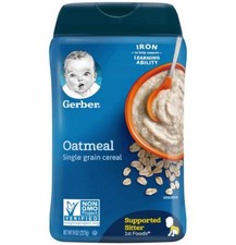 Gerber 1st Foods Oatmeal Single Grain Baby Cereal Non GMO   8 Oz   Pack of 3