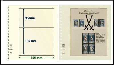 LINDNER 802209 T Blank Sheets Blankoblätter 2 Packs 96 137x189mm
