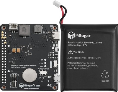 Portable 5000 mAh Power Module with Quadruple Protection for Raspberry Pi 3B/4B