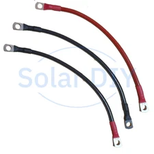 Solar Battery Link Leads 16mm² 300mm-450mm RedBlack - 110A 8-10mm- 5yr Warranty