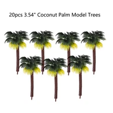 20pcs 9cm Miniature Coconut Palm Model Tree For Park Rainforest Scenery Dioramas