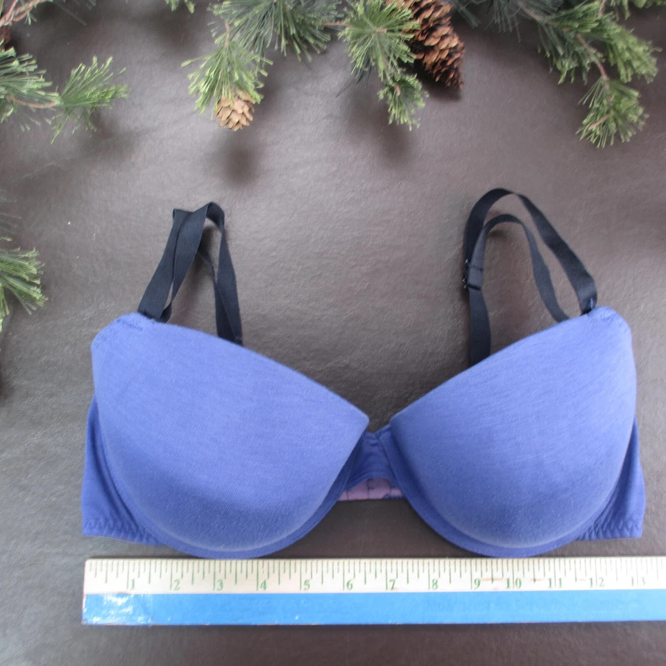 Fruit of the Loom Bra 38D Purple Padded Underwire Adjustable Clasp Back - Image 2 of 4