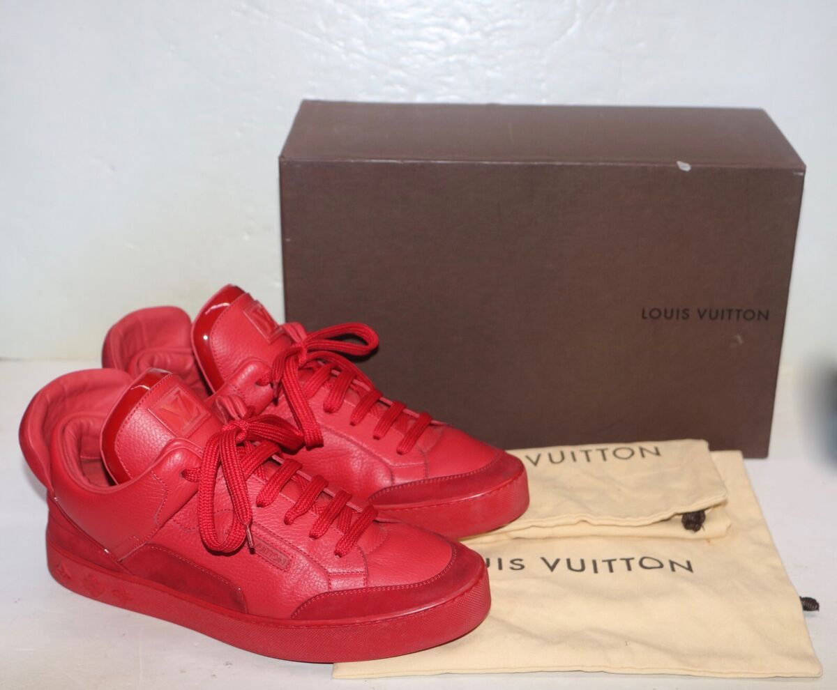 Louis Vuitton x Kanye West Red Leather and Suede Don High Louis Vuitton x Kanye West Red Leather and Suede Don High