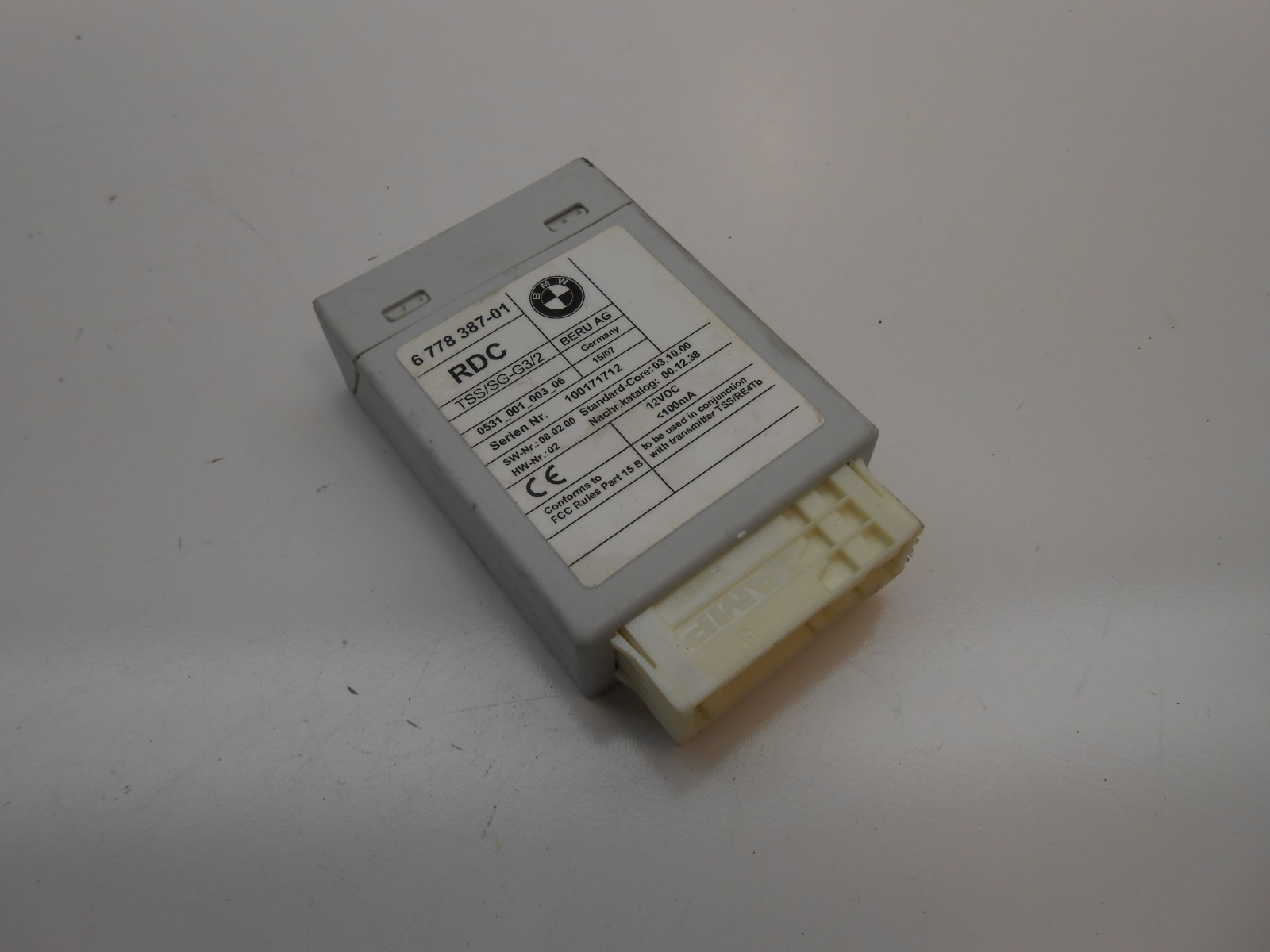BMW TIRE PRESSURE CONTROL MODULE 6778387 RL0373 | eBay 