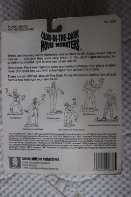 Universal Glow-In-The-Dark Movie Monsters - Collection Of 5 - 1990