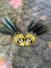 3 V Fly Alloy Pearly Opal Stoat Salmon Tube Flies & Trebles All sizes