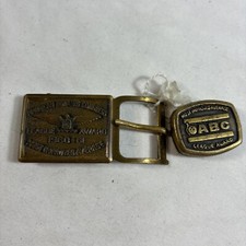 Vintage 1960-1961 ABC League Award Most Improved Average Belt Buckle