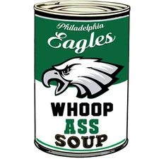 Philadelphia Eagles Can Of Whoop A** Vinyl Decal / Sticker 10 sizes! Tracking!!