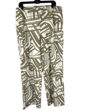 Dennis Basso Women Printed Luxe Crepe Wide-Leg Pull-On Pants, Size L