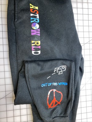 Travis Scott Astroworld Champion Thrills and Chills Joggers Mens M 