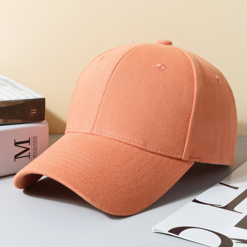 Men women cotton solid color hardtop baseball caps casual style