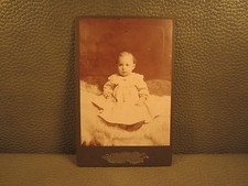 Victorian Antique Cabinet Card Photo of a Baby Girl, Child, Kid