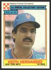 Keith Hernandez #32 1984 Topps Ralston Purina New York Mets