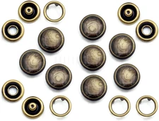 CRAFTMEMORE 20 Sets 12Mm Pearl Snaps Fasteners Pearl-Like Prong Snap Button 