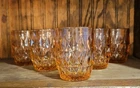 Jeannette Glass Windsor Pink Juice Water Tumblers Set Of 5