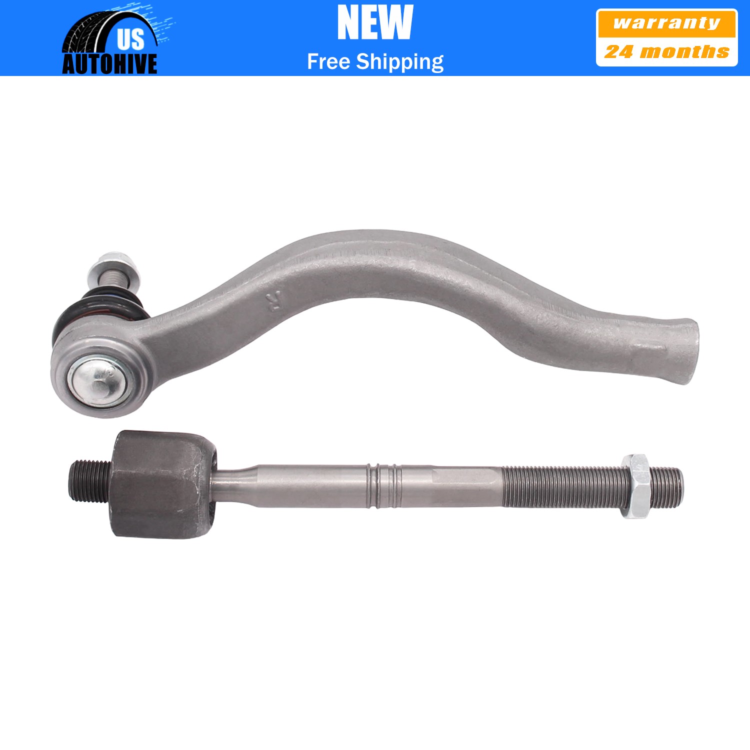 Right Outer & Inner Tie Rod End for Maserati Quattroporte, Electronic Steering