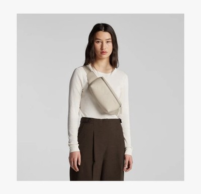 Monos Saddle Ivory metro Vegan Leather Sling Bag