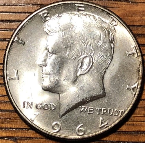 1964 P Kennedy Half Dollar - Brilliant AU Quality - FREE SHIPPING