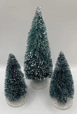 Christmas Village 3 Lemax Trees with Snow