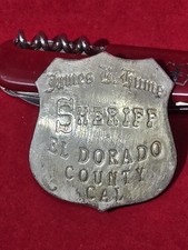 Replica James B. Hume Sheriff El Dorado County CA Badge "Black Bart" Fame