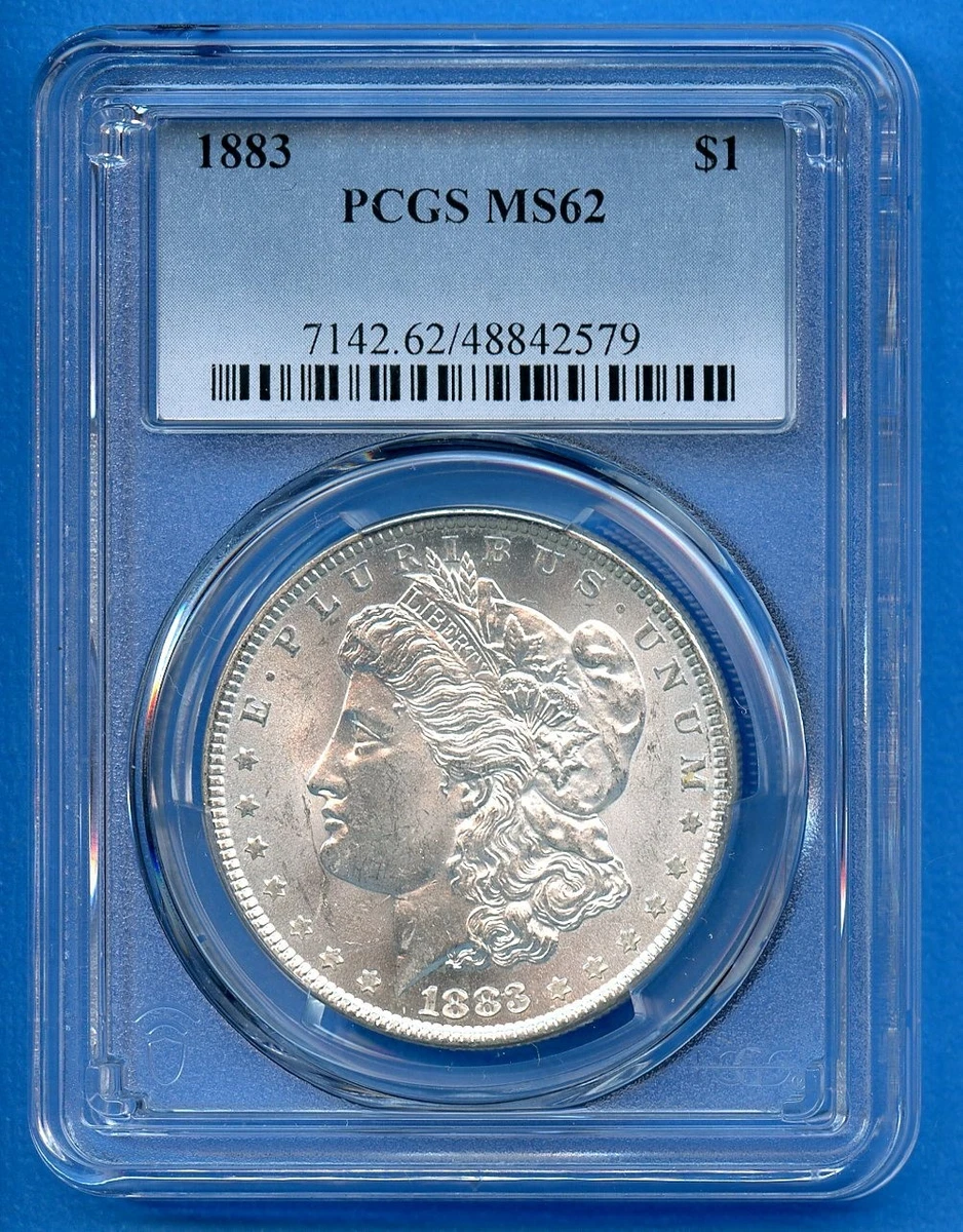 Silver MS 62 Graded 1883 Year Morgan US Dollars (1878-1921) for