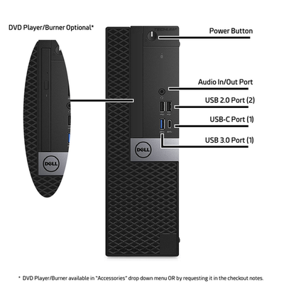 Dell Desktop PC i7 8th Gen, up to 64GB RAM, 4TB SSD, Dual 24