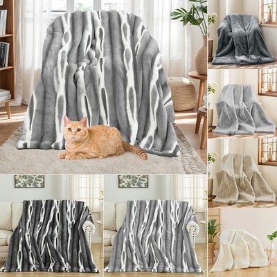 Plush Bed Blanket Mink Blankets Luxury Heavy Thick Warm Soft Winter Sofa Blanket