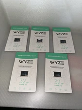 Lot Of 5 WYZE Camera 32GB microSDHC Cards