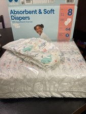 Disposable Diapers - up up size 8 46 lb 64 diapers