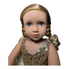 Battat Our Generation 18" Doll Blonde Braided Hair Blue Eyes that Open Close
