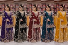 WEDDING PUNJABI STITCHED SHARARA PALAZZO SALWAR SUIT PLAZZO KURTI SHALWAR KAMEEZ