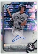 2022 Bowman Chrome Colson Montgomery Atomic Refractor Rookie Card RC Auto /100
