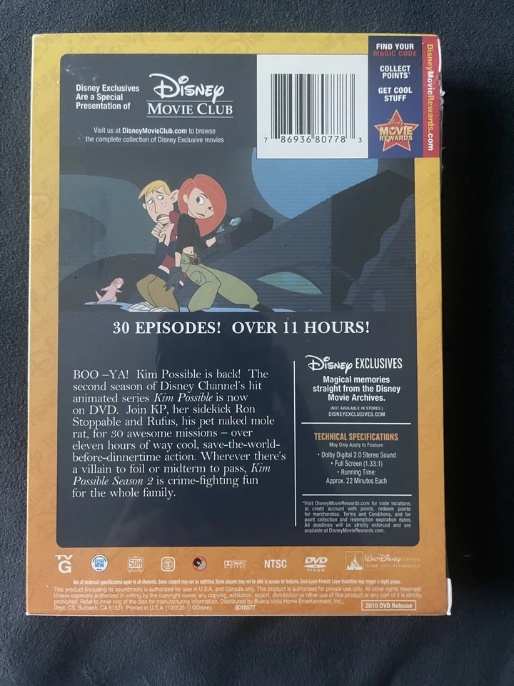 Kim Possible: The Complete Second Season 2 DVD, Disney Movie Club Exclusive✨ - Image 2 of 4