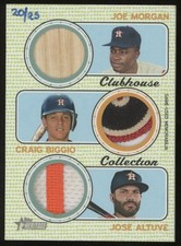2017 Topps Heritage Clubhouse Joe Morgan Craig Biggio Jose Altuve Patch /25
