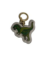 COACH Rexy Dinosaur Bag Charm Signature Canvas Green Women's Auth