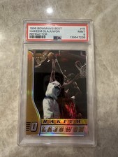 1996-97 Bowman's Best Refractor Hakeem Olajuwon #15 HOF PSA 9 MINT NBA Card