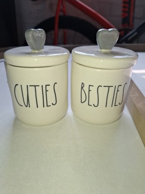 2 Rae Dunn Best Friends Töpfe Glas