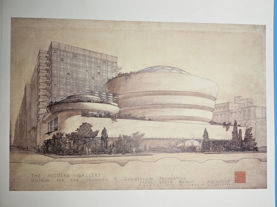 Architectural Renderings Frank Lloyd Wright Print Portfolio [8 13 x 15 prints] - Image 3 of 3