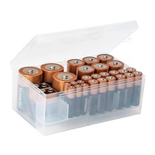 Dial Industries Battery Storage Organizer Case 12 AAA, 12 AA, 6 C, 4 D
