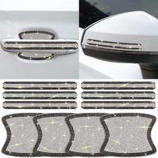 10PCS Car Door Handle Bling Rhinestones Stickers Universal Auto Door Handle Safe